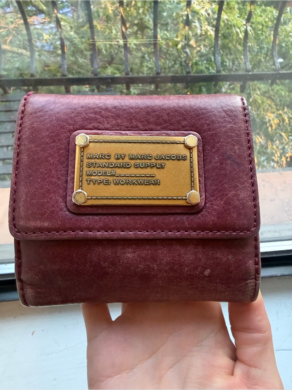 Marc by Marc Jacobs Burgundy Leather Wallet